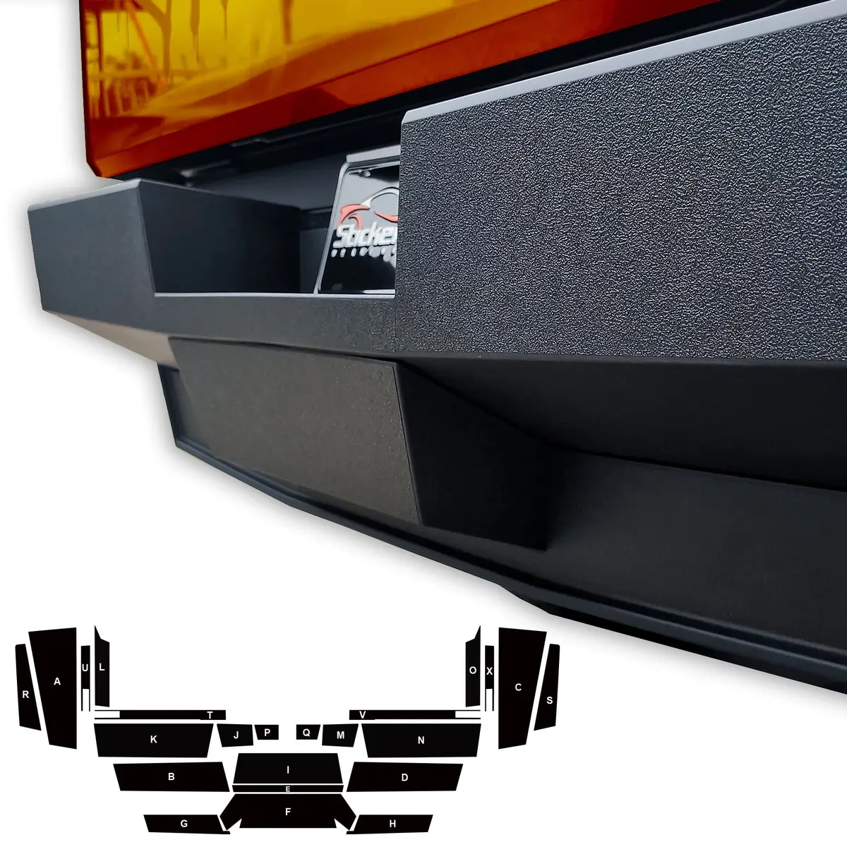 Toprotect Diy Vinyl Wrap Kit For Tesla Cybertruck Rear Bumper (2023+) 1