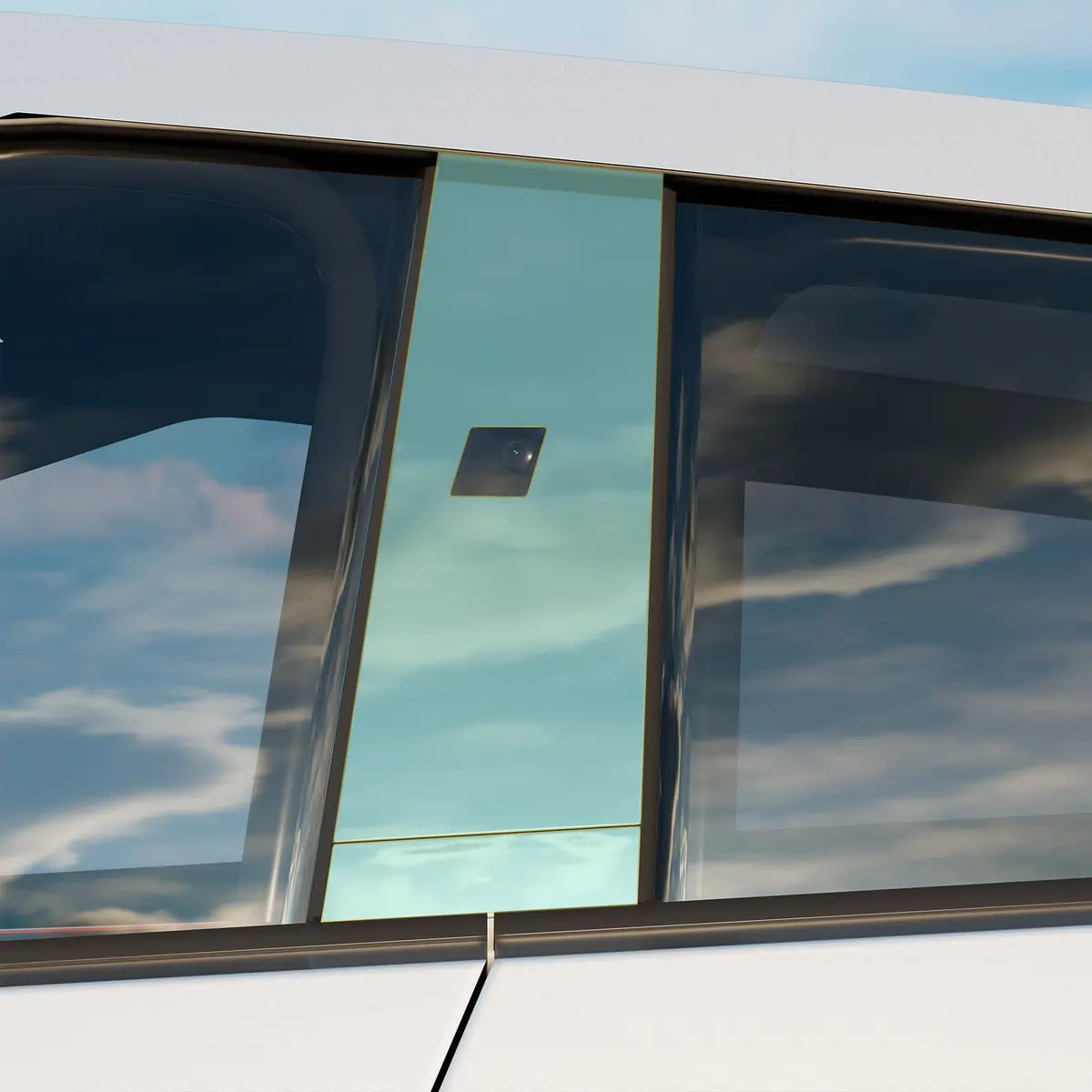 B & C Pillars & Door Buttons Ppf For Tesla Cybertruck - Clear Paint Protection Film 1