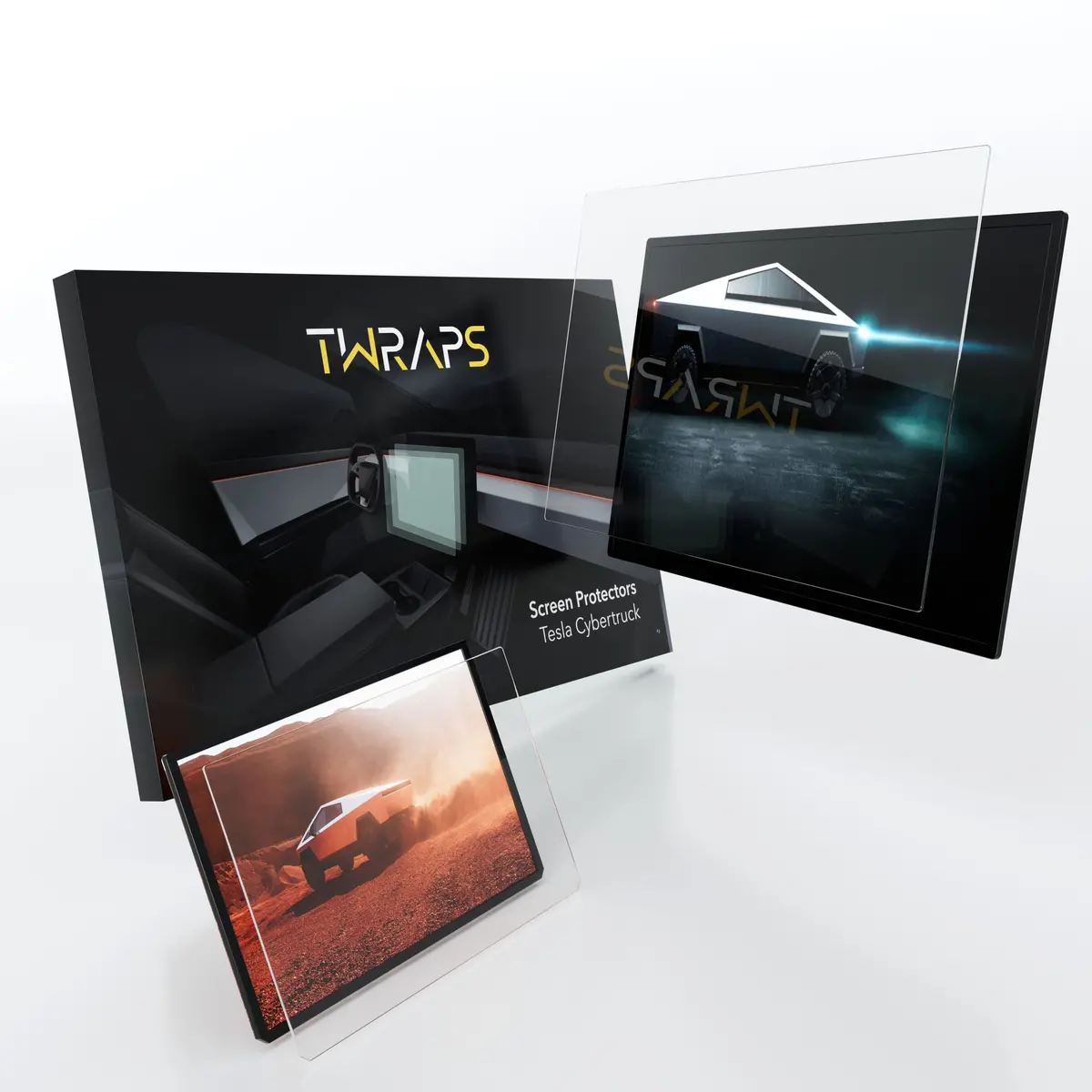 Front & Back Screen Protector For Tesla Cybertruck 2024+ | Display Cover 9H Ultra Tough 1