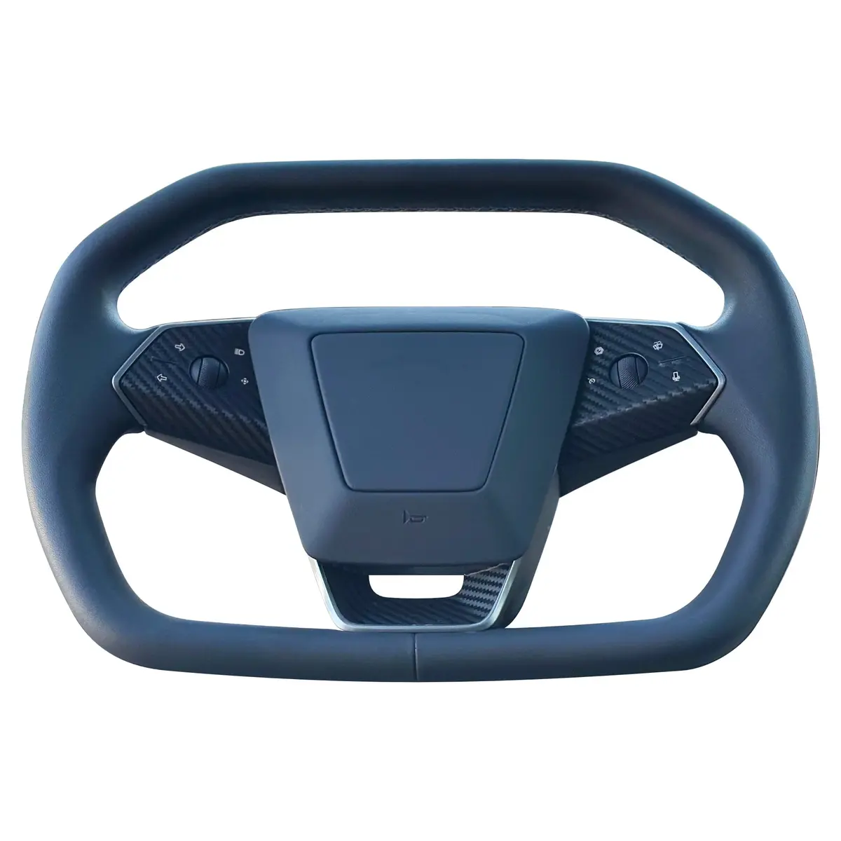 Steering Wheel Vinyl Wrap For Tesla Cybertruck - Carbon Fiber 1