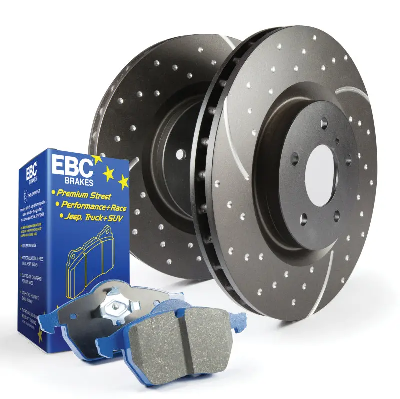 Ebc S6 Brake Kit: Bluestuff Pads + Gd Drilled & Slotted Rotors 1