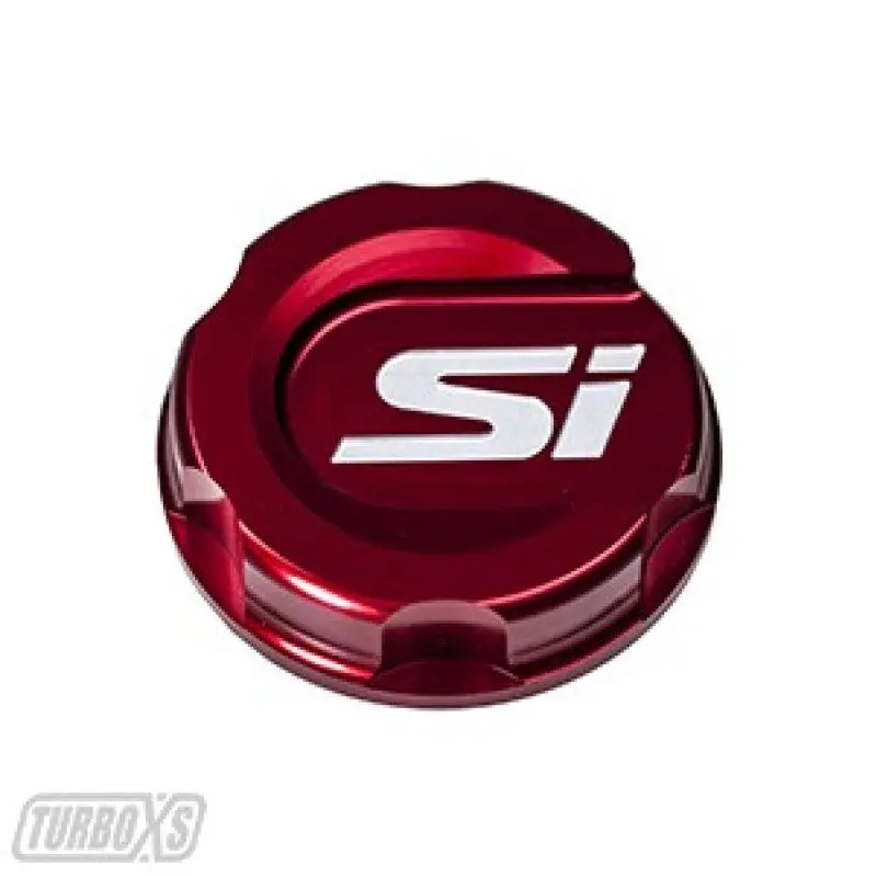 Turbo Xs Red Anodized Oil Cap For 2016 And Newer Honda Civic Models 1