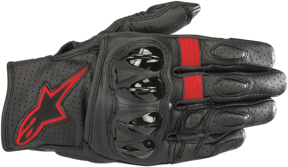 Alpinestars Celer V2 Motorcycle Gloves – Black/Red, Size Large (Model 3567018-1030-L) 1