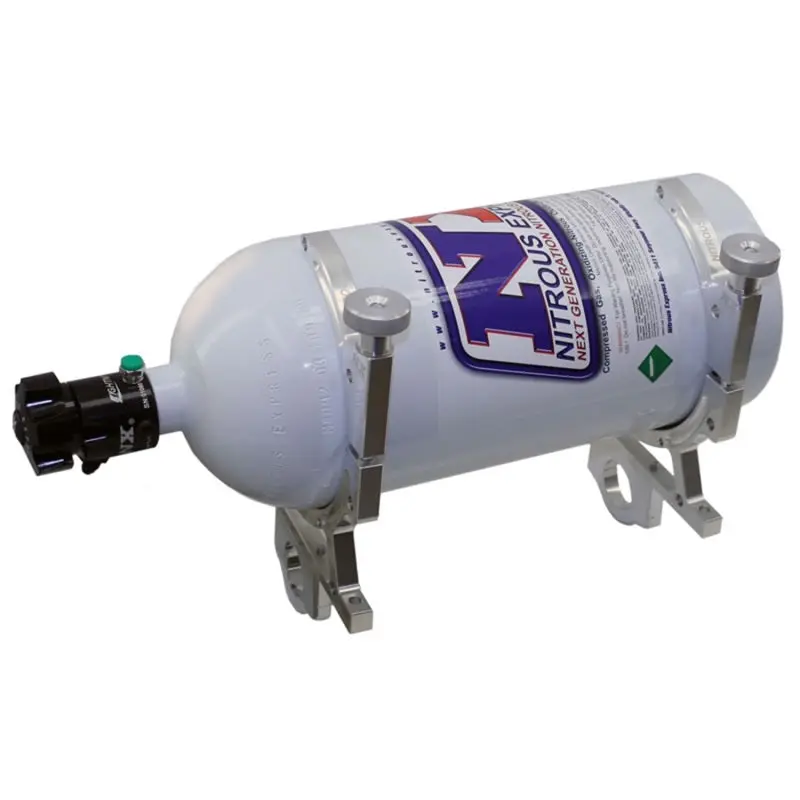 Nitrous Express Billet N2O Bottle Mount Bracket – Compatible With 10 Or 15 Lb Bottles, Includes 1-5/8" Bar Mounts 1