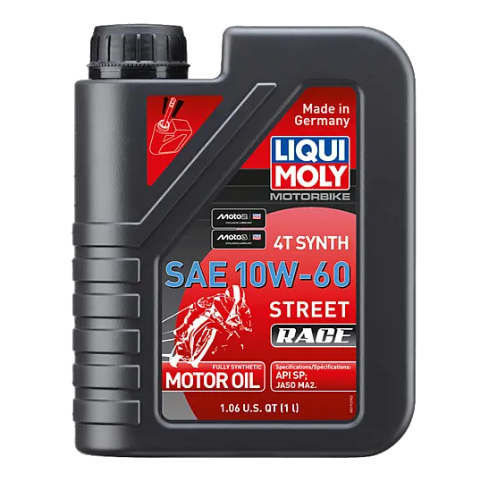 Street Race Synthetic 4-Stroke Engine Oil – 10W-60 Viscosity, 1-Liter Bottle 1