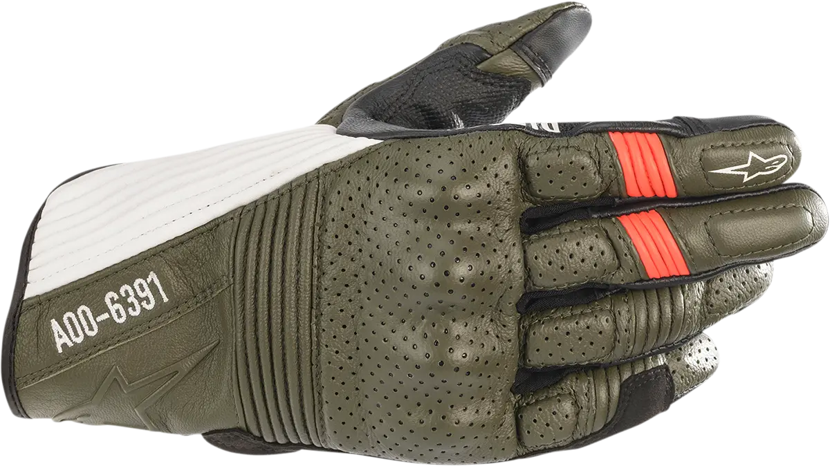 Alpinestars Kei Gloves – Green/Black/White/Red Colorway, Size Xl (Model 3566221-6123-Xl) 1