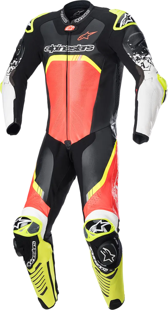 Alpinestars Gp Tech Suit V4 Race Suit – Black/Fluorescent Red/Yellow, Us 42 / Eu 52 (3156822-1355-52) 1
