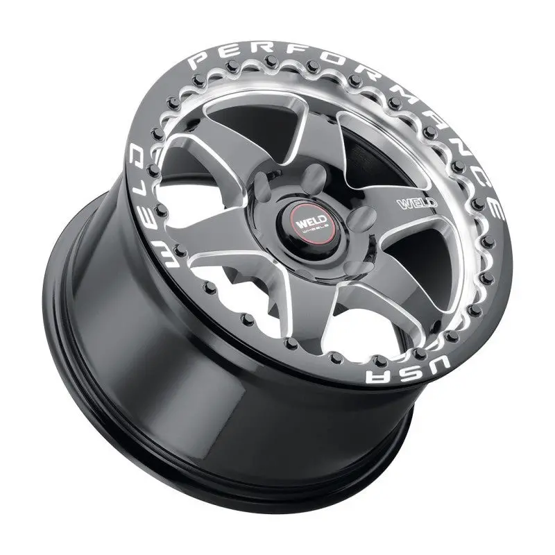 Weld Ventura 15X10 Beadlock Wheel – 6X139.7 Bolt Pattern, Gloss Black Finish 1