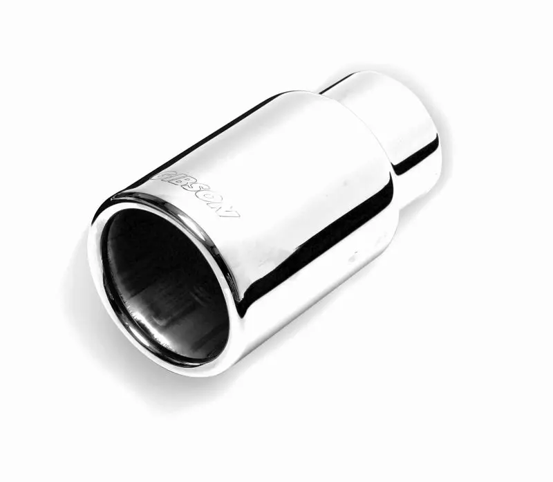 Gibson Stainless Steel Rolled-Edge Straight-Cut Exhaust Tip – 3.5" Od × 2.5" Inlet × 12" Length 1