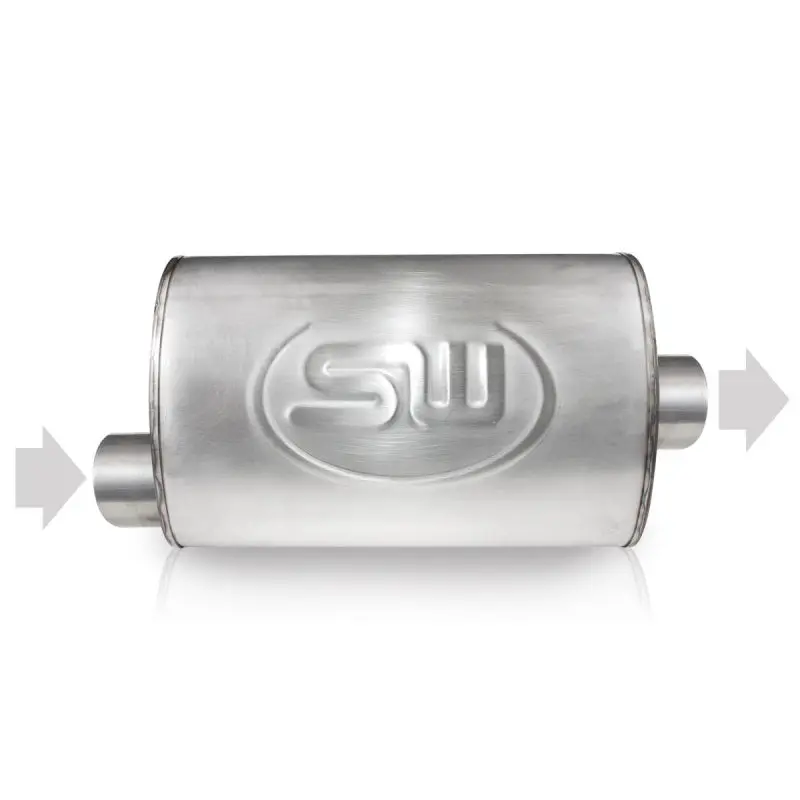 Stainless Works Offset Inlet / Center Outlet Exhaust Flange – 2" Id Inlet, 2" Od Outlet, 4"X8" 1
