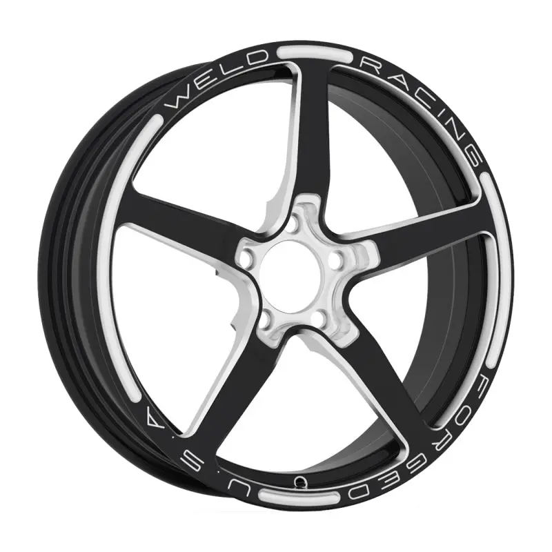 Weld Alumastar 2.0 Series 18X6 Black Wheel – 5X4.5 Bolt Pattern, 3.2-Inch Backspace 1