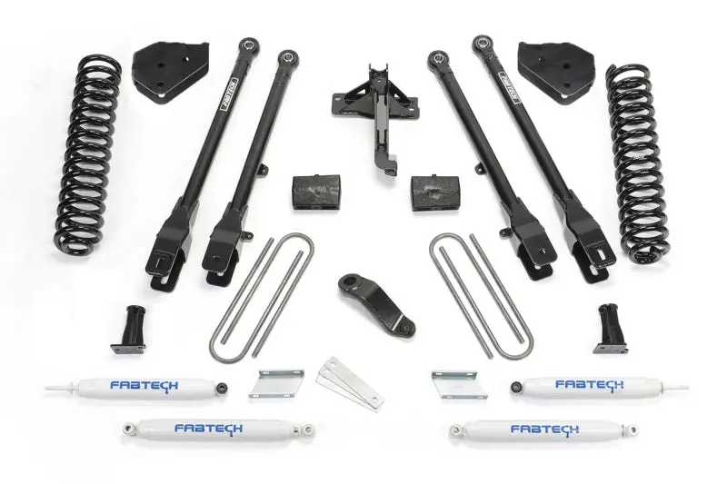 Fabtech 6-Inch 4-Link Lift System With Performance Shocks For 2019 Ford F-450/F-550 4Wd 1