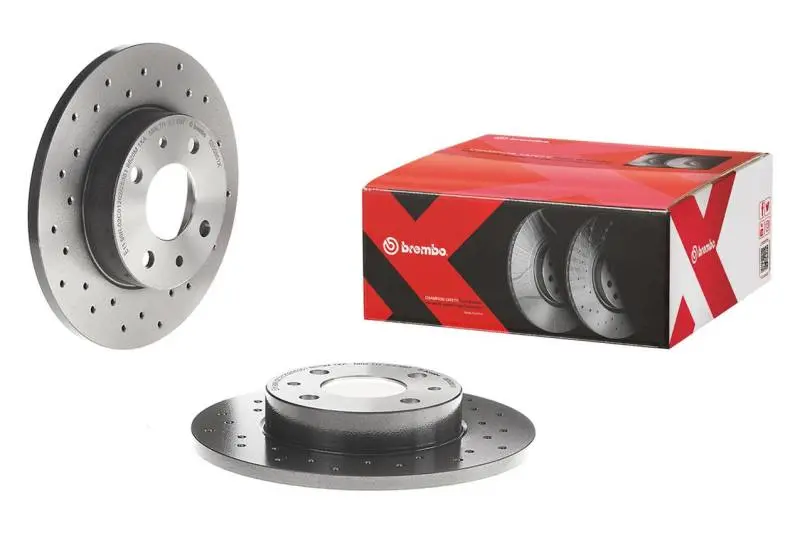 Brembo Drilled & Uv-Coated Front Left Brake Rotor For Porsche 718 Boxster/Cayman & 911 (2009–2016) 1