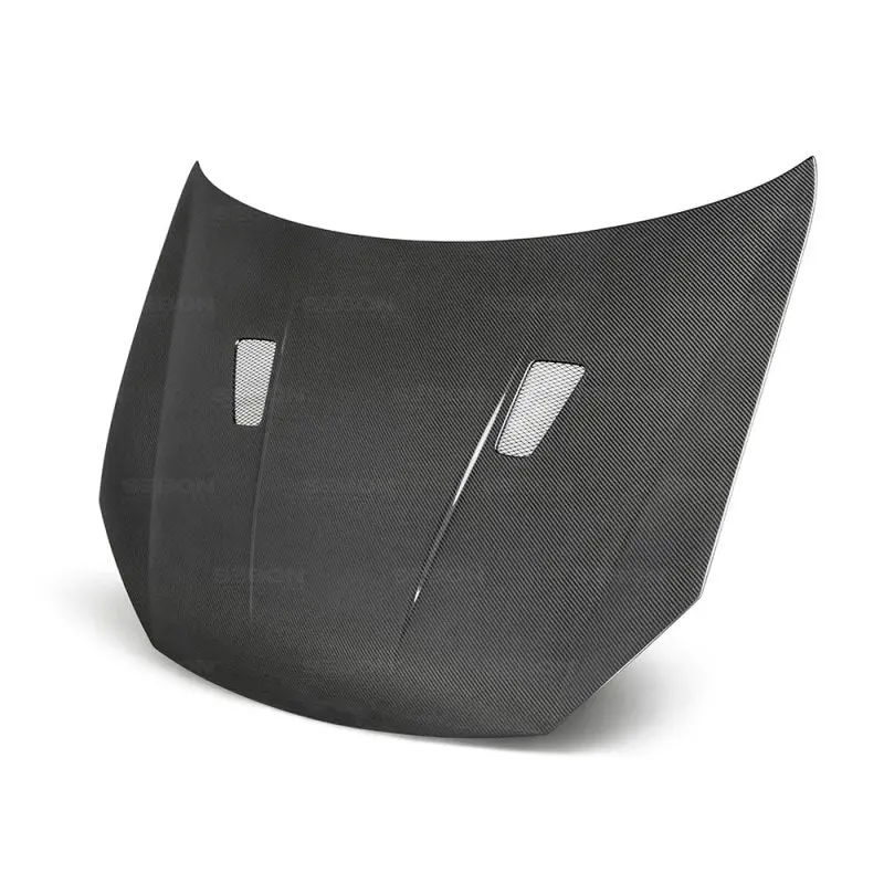 Seibon Carbon Fiber Hood For 2010–2011 Vw Golf Gti (Mk6) – 5K Weave, Emblem-Shaved Design 1
