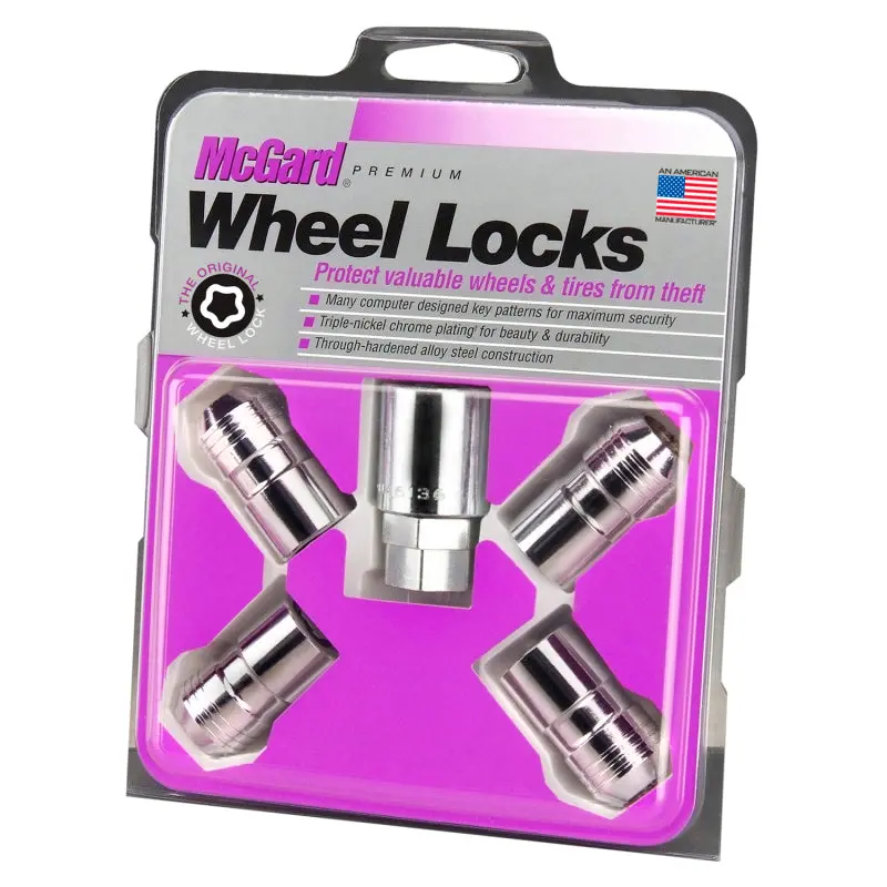 Mcgard Chrome Wheel Lock Nut Set – 4-Piece, Cone Seat, M14X1.5, Dual Hex (21Mm/22Mm), 1.639" Length 1