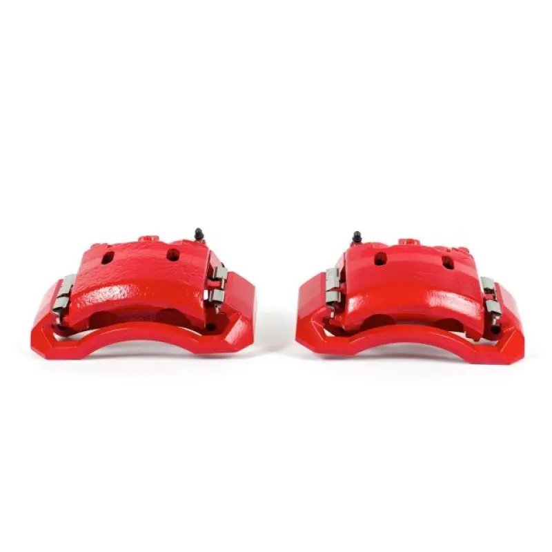 Power Stop Red Front Brake Caliper Kit With Mounting Brackets For 2006–2008 Dodge Ram 1500 1