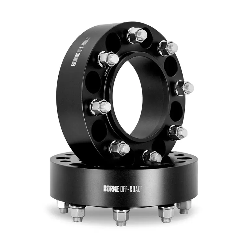 Mishimoto Borne Off-Road Wheel Spacers – 6X139.7 Bolt Pattern, 93.1Mm Hub Centric, 25Mm Thickness, M12 Thread, Black Anodized 1