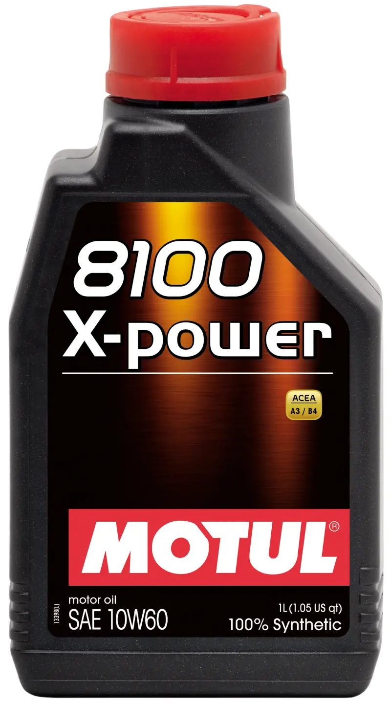 Motul 8100 X-Performance 10W-60 Full Synthetic Engine Oil – 1L, Acea A3/B4 Certified 1
