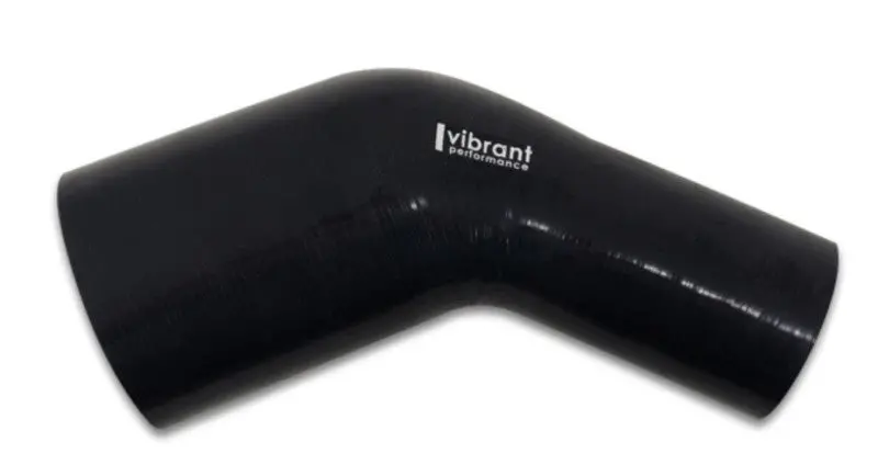 Vibrant Gloss Black 45° Silicone Transition Elbow – 3.50" X 3.25" Id 2