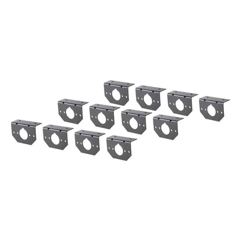 Curt Mounting Brackets For Round Trailer Connectors – Pack Of 12 (Supports 4-Way & 6-Way) 1
