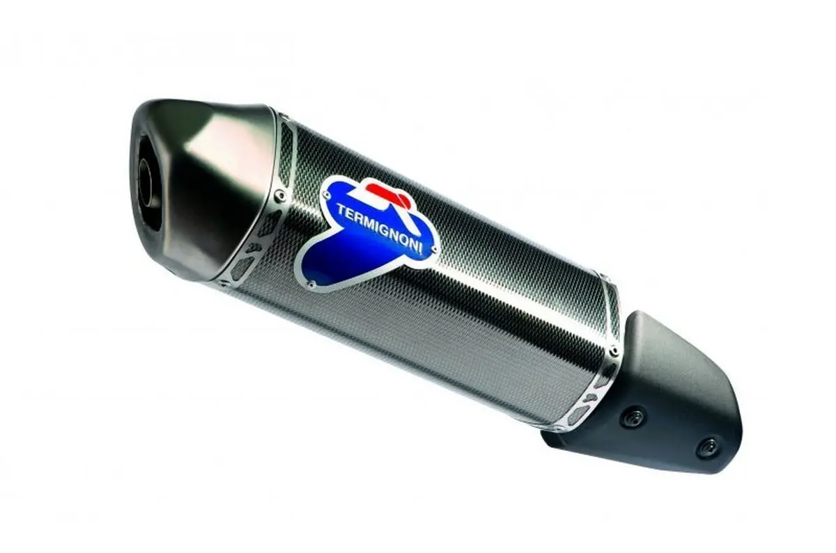 Termignoni Relevance Black Stainless Steel Slip-On Exhaust For Aprilia, Derbi, Gilera, And Piaggio Scooters 1