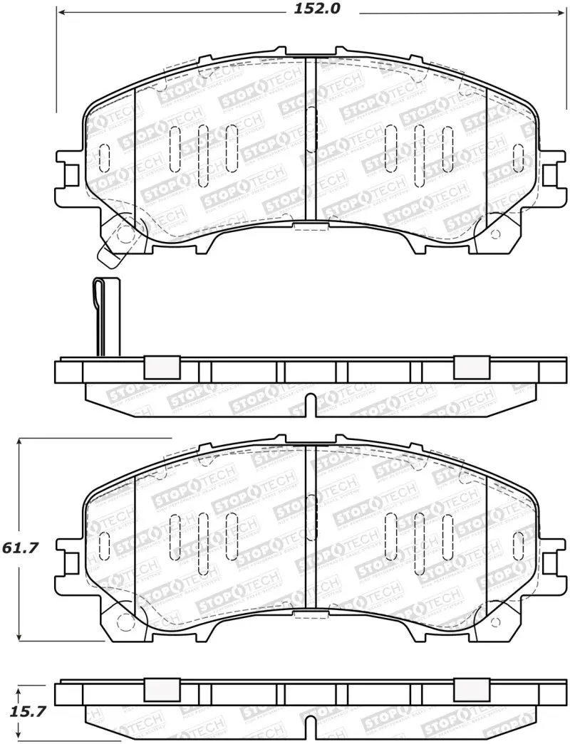 Stoptech Sport Front Brake Pads For 2014–2017 Infiniti Q50 1