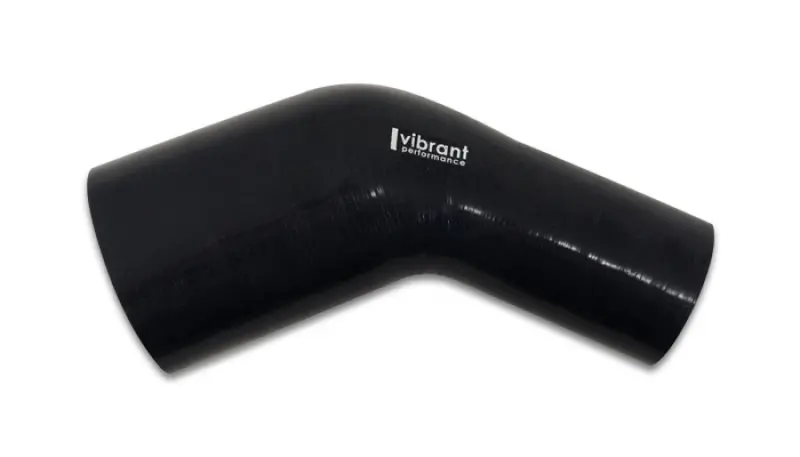 Vibrant Gloss Black 45° Silicone Transition Elbow – 3.50" X 3.25" Id 1