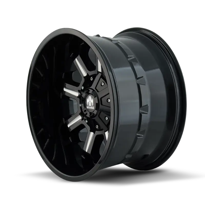 Mayhem 8105 Combat Forged Wheel – 20X9 Inches, 6X135 Bolt Pattern, 18Mm Offset, 106Mm Hub Bore, Black With Milled Spokes 2
