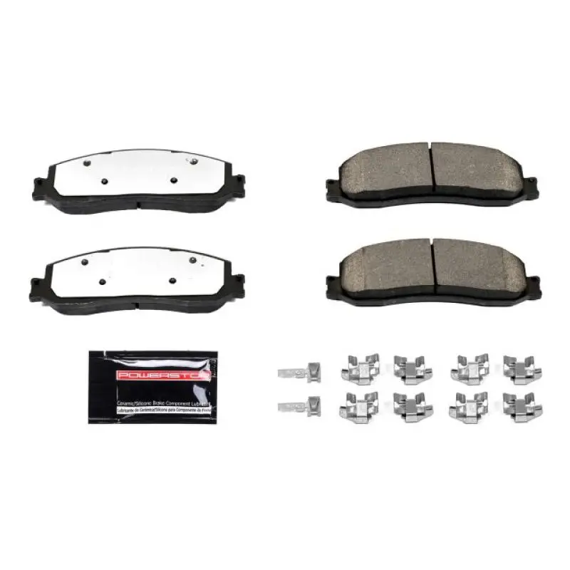 Power Stop Z36 Truck & Tow Front Brake Pads With Hardware For 2012 Ford F-250 Super Duty 1