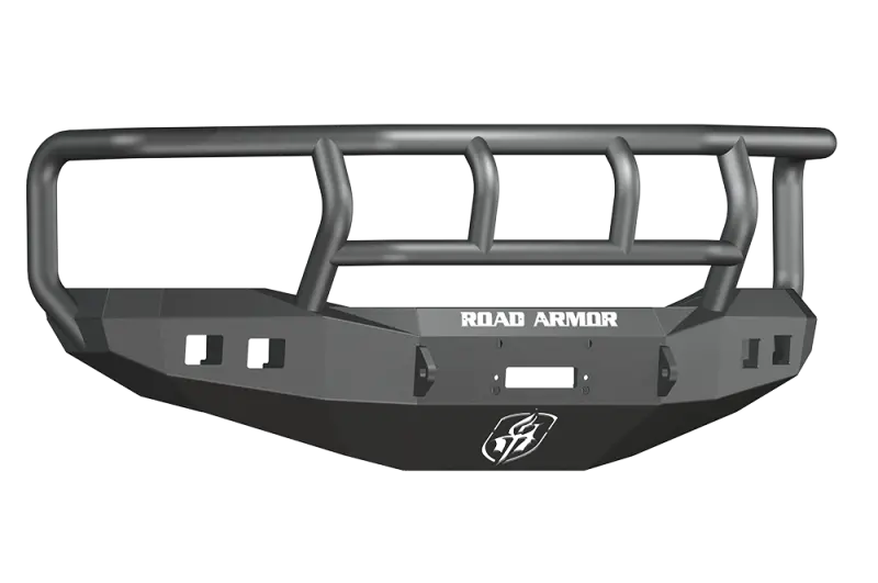 Road Armor Stealth Front Winch Bumper — Textured Black With Titan Ii Guard, Fits 2006–2008 Dodge Ram 1500 1