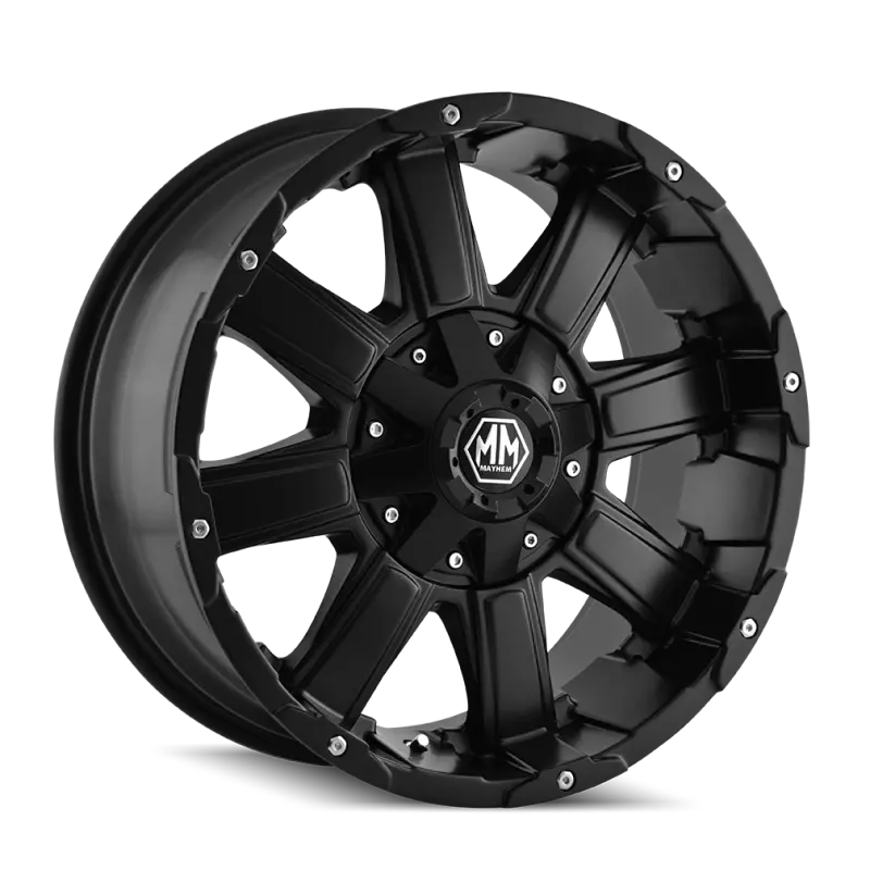 Mayhem Chaos 20×9 Alloy Wheel – 8×165.1 Bolt Pattern, +18Mm Offset, 130.8Mm Hub Bore, Matte Black 1