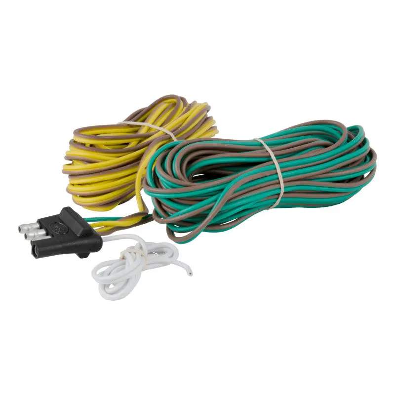 Curt 4-Way Flat Trailer Wiring Connector – 20-Foot Pre-Assembled Harness (Trailer-Mounted) 1