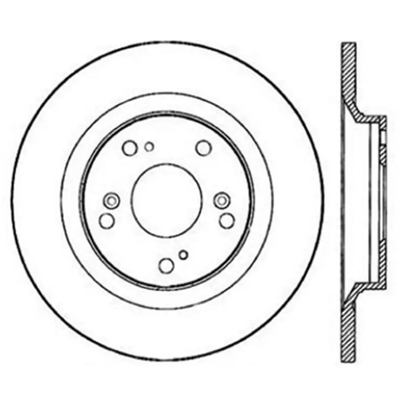 Stoptech Power Slot Slotted Rear Brake Rotor – Left Side, Fits 2000–2006 Honda S2000 1