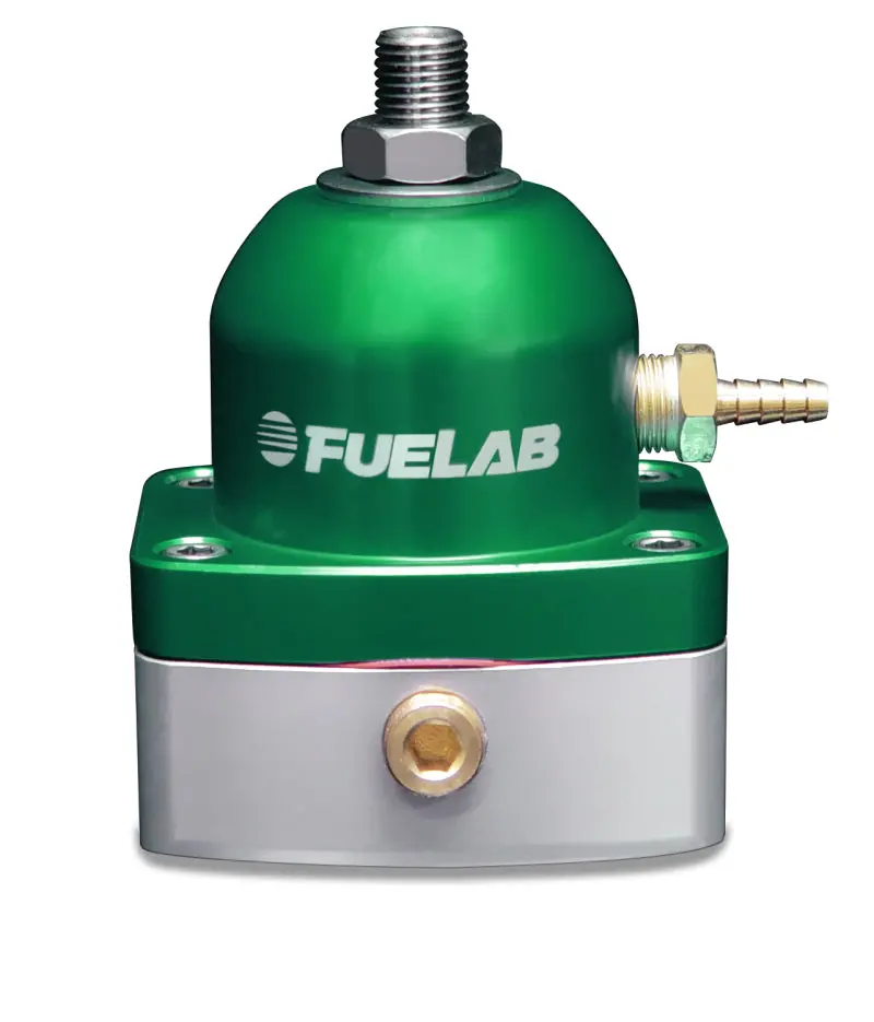 Fuelab 525 Carbureted Inline Fpr – 4–12 Psi Range, -6An Inlet & Return, Green Housing 1