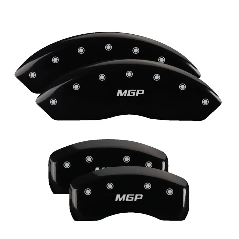 Mgp Engraved Front And Rear Brake Caliper Covers – Matte Black Finish With Silver Chrome Accents 2