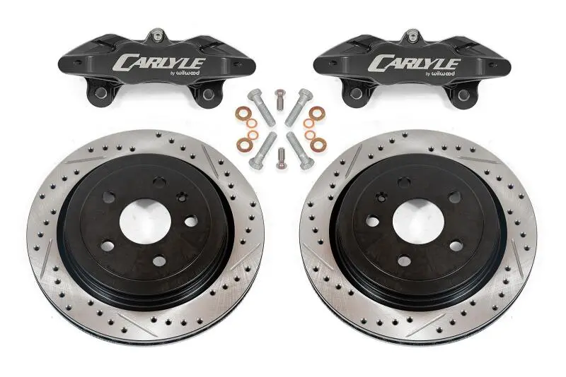 Bmr Drilled & Slotted Brake Kit With Black Calipers — Designed For 15-Inch Wheel Conversion On 2014–2019 Chevrolet Corvette C7 1