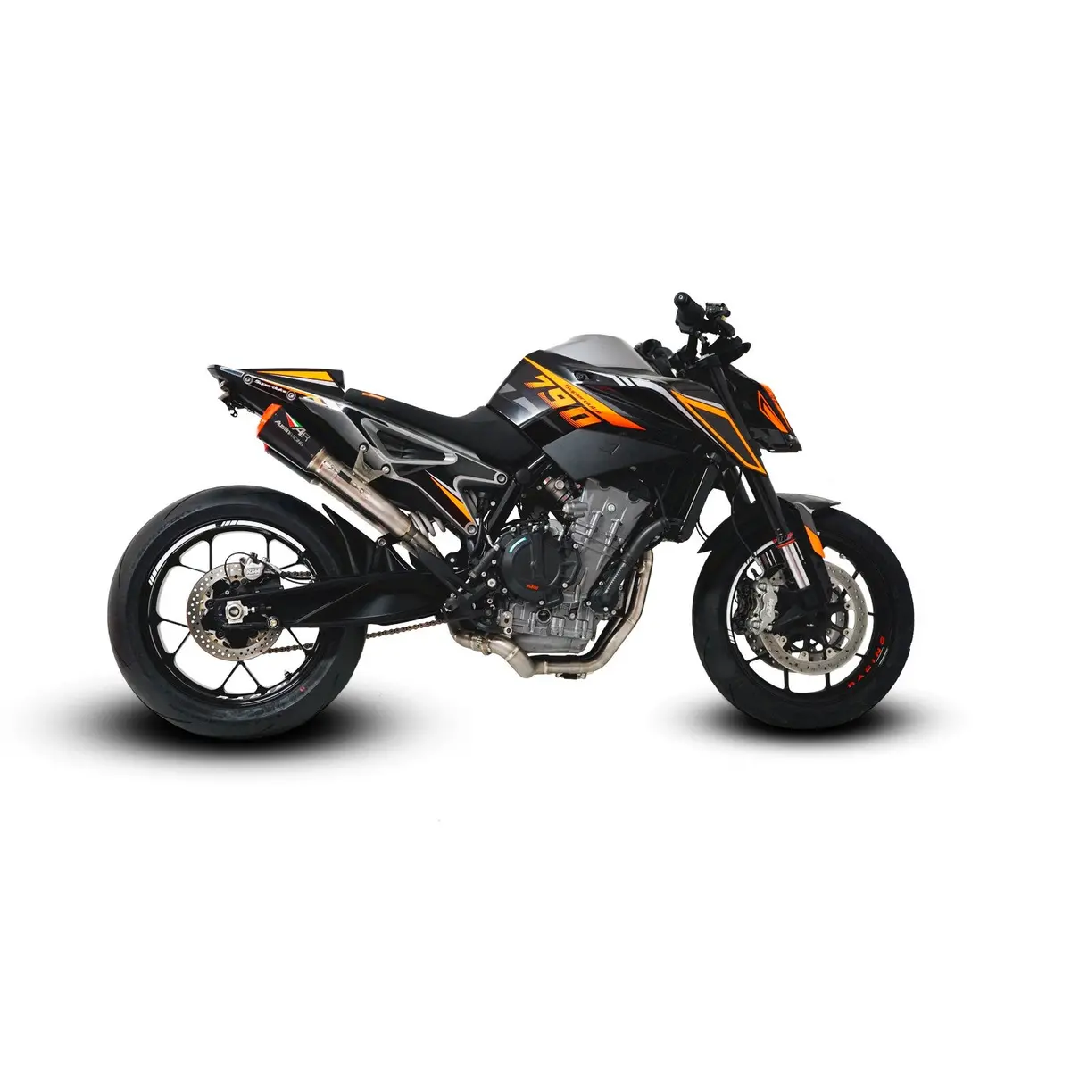 Austin Racing Rs22-V Underseat De-Cat Race Exhaust For 2020+ Ktm Duke 790, 890 1
